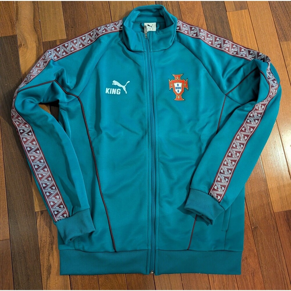 Puma Portugal Soccer FA King Anthem Jacket Green/Maroon Mens Medium NWT